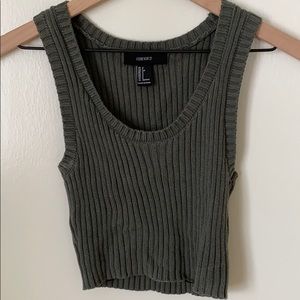 Knitted cropped tank